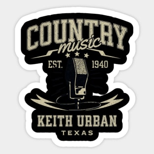 country music microphone singer  v2 Sticker